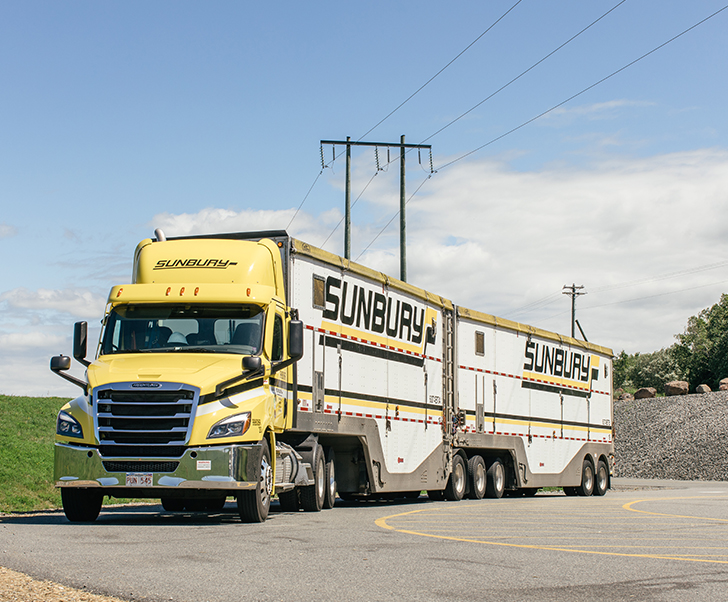 Sunbury Transport truck on the road